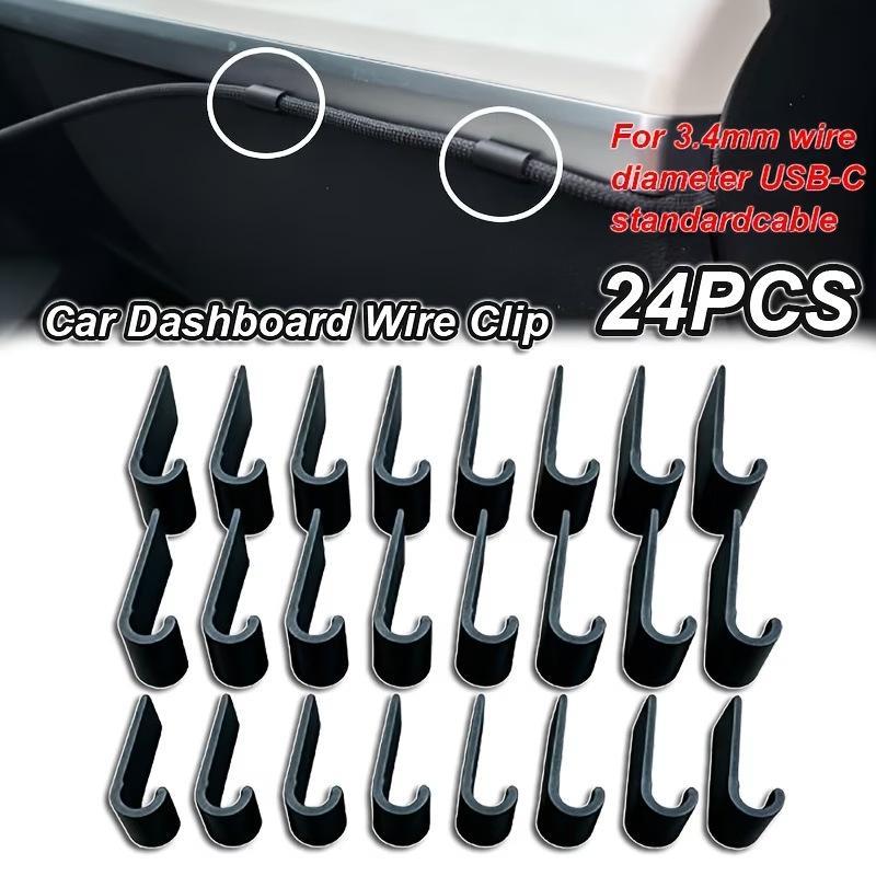 Car Cable Organizer - 24 Pezzi Clip Adesive per Organizzare