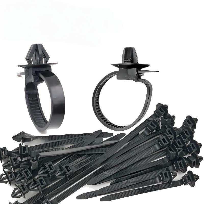 Car Cable Organizer - 10/20PCS Fermacavi in Nylon Nero per