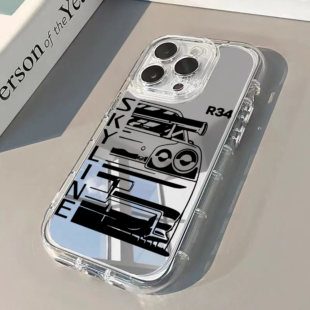 Car Mirror - Custodia Morbida a Specchio Argento per