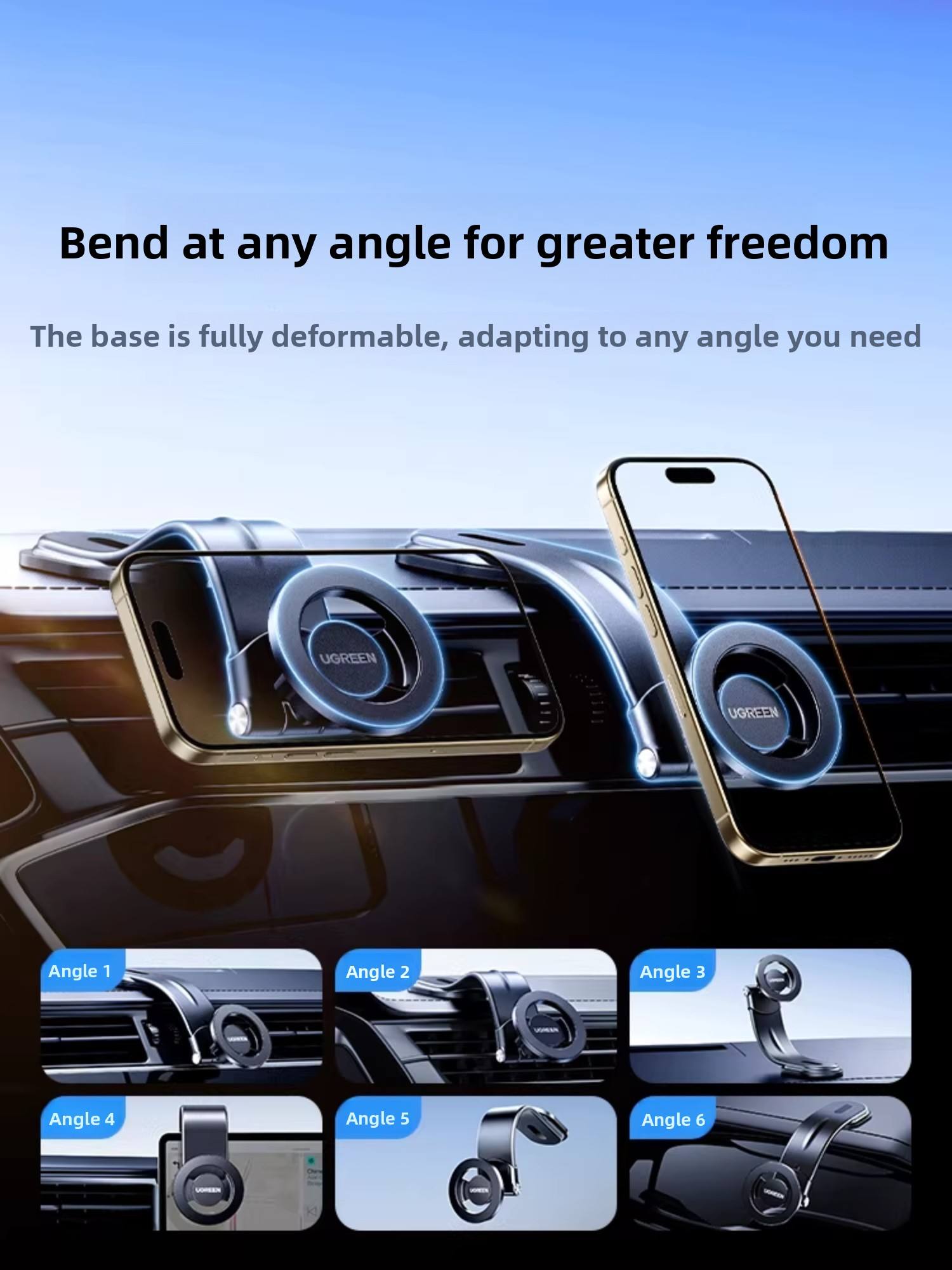 Car Vacuum - Supporto magnetico per auto UGREEN, con